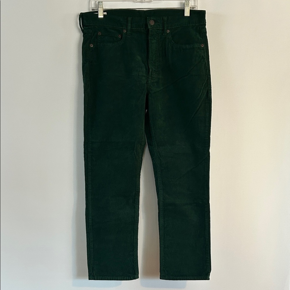 GAP Women's Dark Green Cigarette High Rise Corduroy Pants - 10P, NWOT